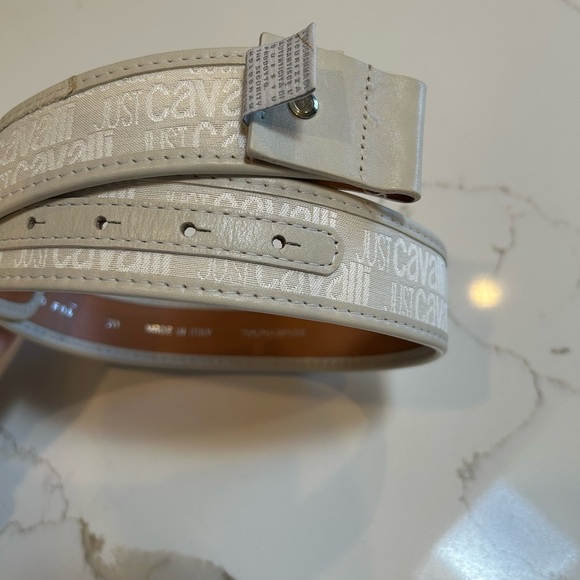 Just Cavalli Cloth Covered Leather Belt - Picture 6 of 6